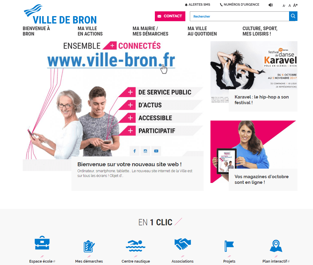 Le nouveau site web de la Ville de Bron